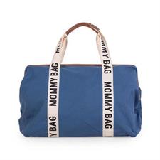 MOMMY BAG TELA BLU CON FASCIATOIO