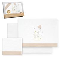 LENZUOLA LETTINO FLANELLA ELEFANTE BEIGE