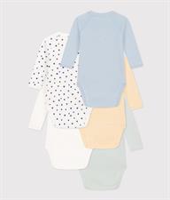 SET 5 BODY AZZURRI MANICA LUNGA 6M