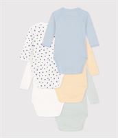 SET 5 BODY AZZURRI MANICA LUNGA 6M