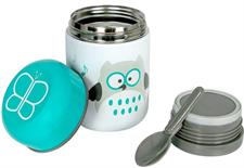 THERMOS PER CIBO CON CIOTOLA E CUCCHIAIO AZZURRO