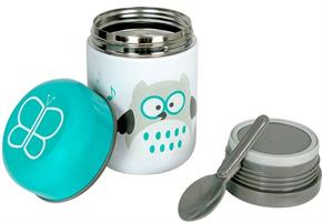 THERMOS PER CIBO CON CIOTOLA E CUCCHIAIO AZZURRO