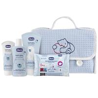 BEAUTY PIQUET SET BAGNO NATURAL BLU