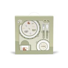 SET PAPPA 4 PEZZI VERDE ANIMALETTI