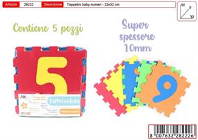 TAPPETO PUZZLE NUMERI 5 PZ 32CM