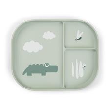 PIATTO SILICONE PORZIONATO VERDE