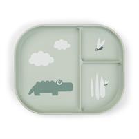 PIATTO SILICONE PORZIONATO VERDE