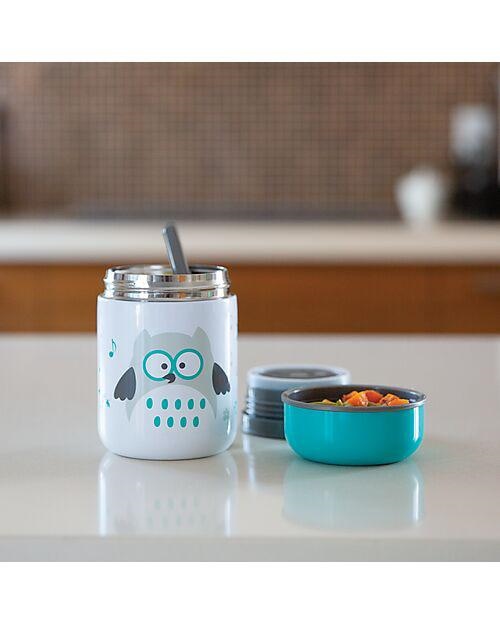 THERMOS PER CIBO CON CIOTOLA E CUCCHIAIO AZZURRO