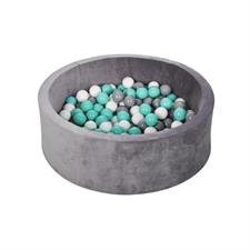 PISCINA 90 CM GRIGIA CON PALLINE VERDI