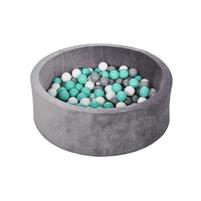PISCINA 90 CM GRIGIA CON PALLINE VERDI