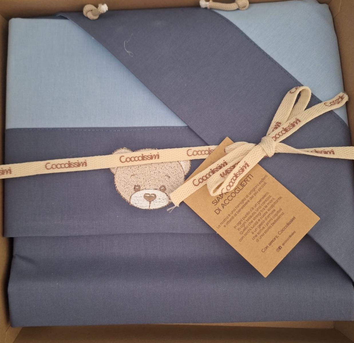 LENZUOLA AZZURRE LETTINO ORSETTO