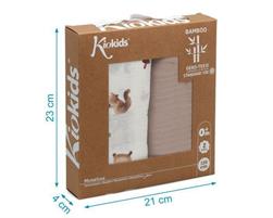 SET 2 MUSSOLE 120X120 MARRONE BAMBOO