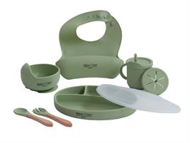 SET PAPPA SILICONE 9 PEZZI VERDE
