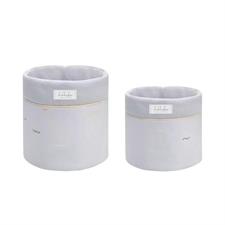 CESTINI PORTA OGGETTI 18 E 14 CM GRIGI