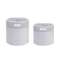 CESTINI PORTA OGGETTI 18 E 14 CM GRIGI